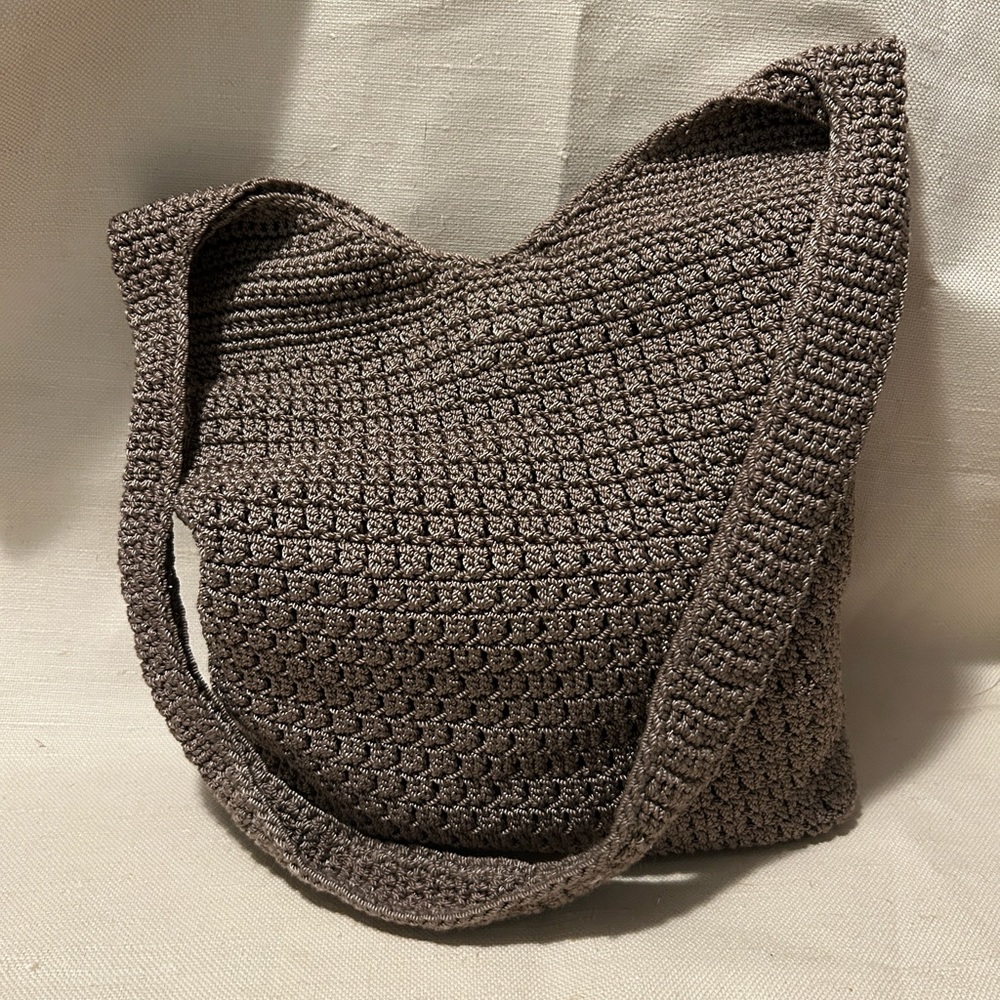 Jacqueline Ferrar crocheted hobo style bag
